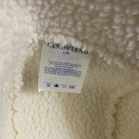 EUC Vintage Lands End Hat, Fleece, Sherpa, Bucket Hat, Sz L/XL, Winter, Snow - Picture 2 of 7